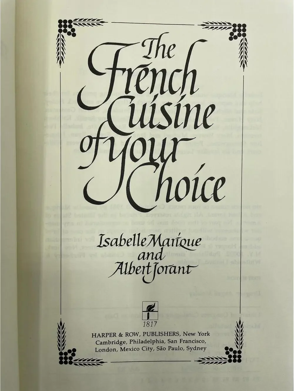 Vintage French Cookbook: Simplified Haute Cuisine, 1981 First Edition